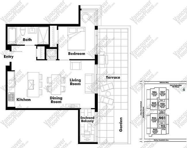 Floor Plan 901 1616 Columbia
