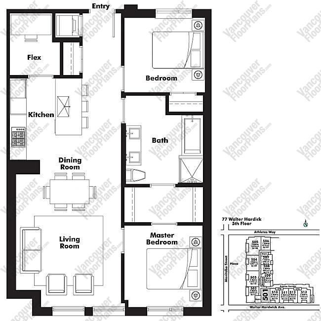 Floor Plan 501 77 Walter Hardwick Ave.