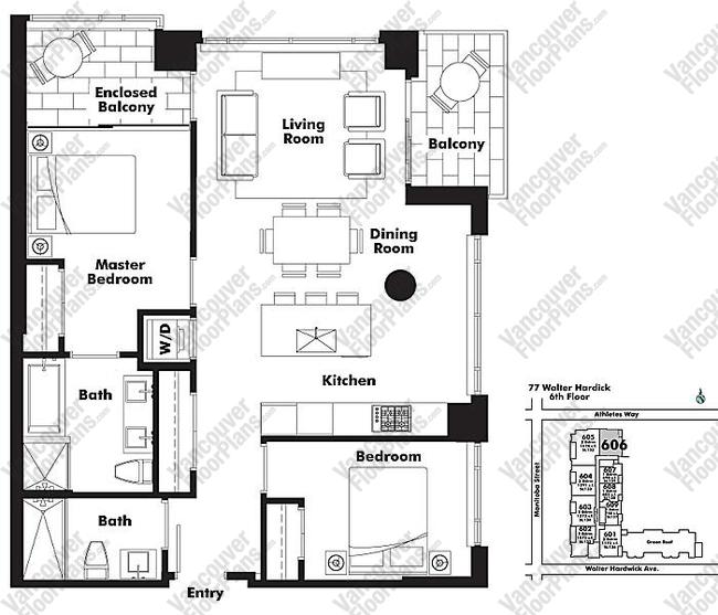 Floor Plan 606 77 Walter Hardwick Ave.