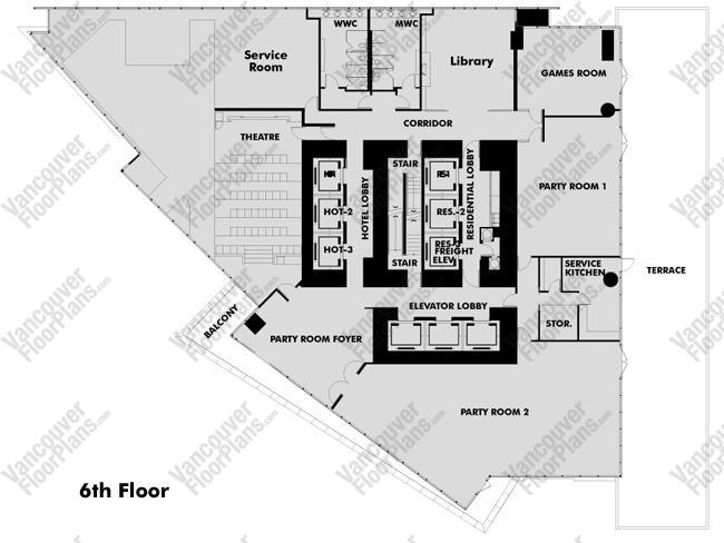 Shangri La 1128 West Georgia Vancouver Floor Plans