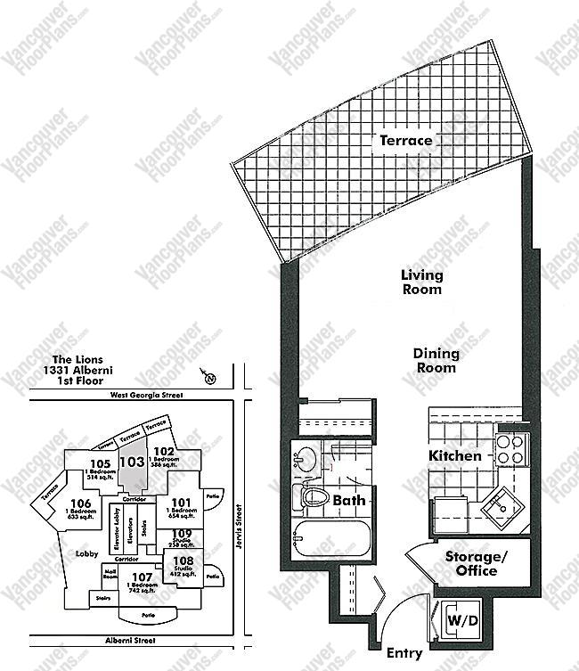 Floor Plan 103 1331 Alberni