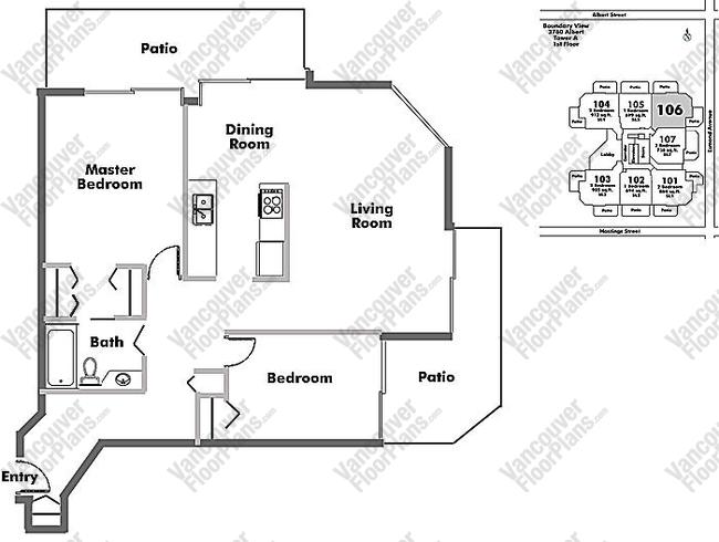 Floor Plan 106 3760 Albert Street