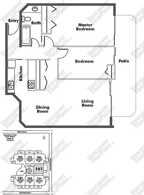 Floor Plan 107 3760 Albert Street