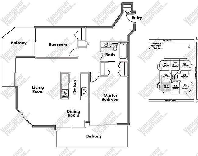 Floor Plan 1404 3760 Albert Street