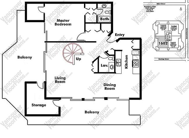 Floor Plan 1602 3760 Albert Street