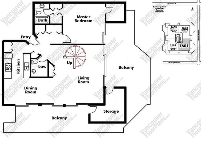 Floor Plan 1601 3760 Albert Street