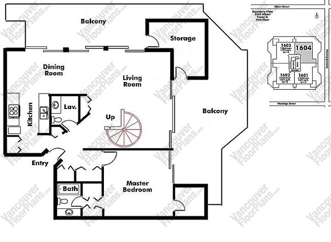 Floor Plan 1604 3760 Albert Street