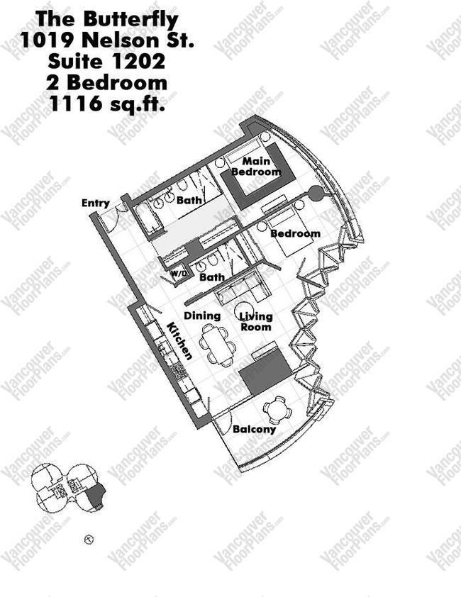 Floor Plan 1202 1019 Nelson Street