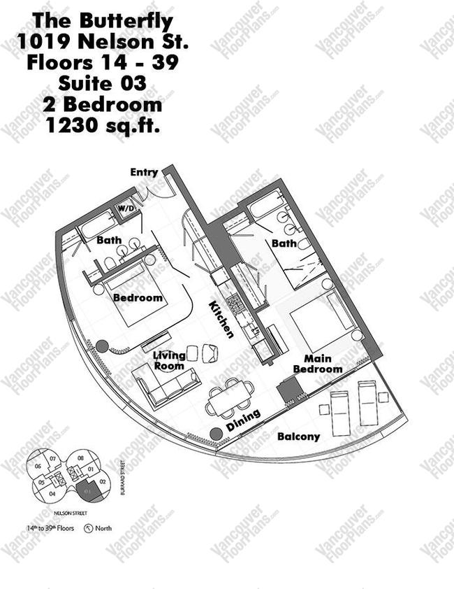 Floor Plan 2903 1019 Nelson Street