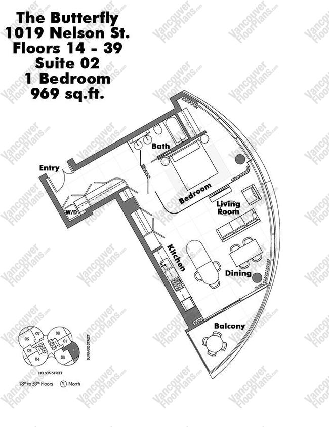 Floor Plan 3302 1019 Nelson Street