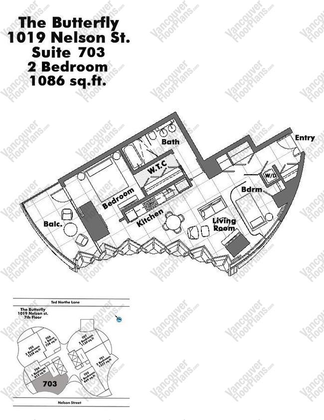 Floor Plan 703 1019 Nelson Street