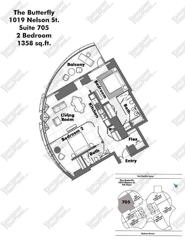 Floor Plan 705 1019 Nelson Street