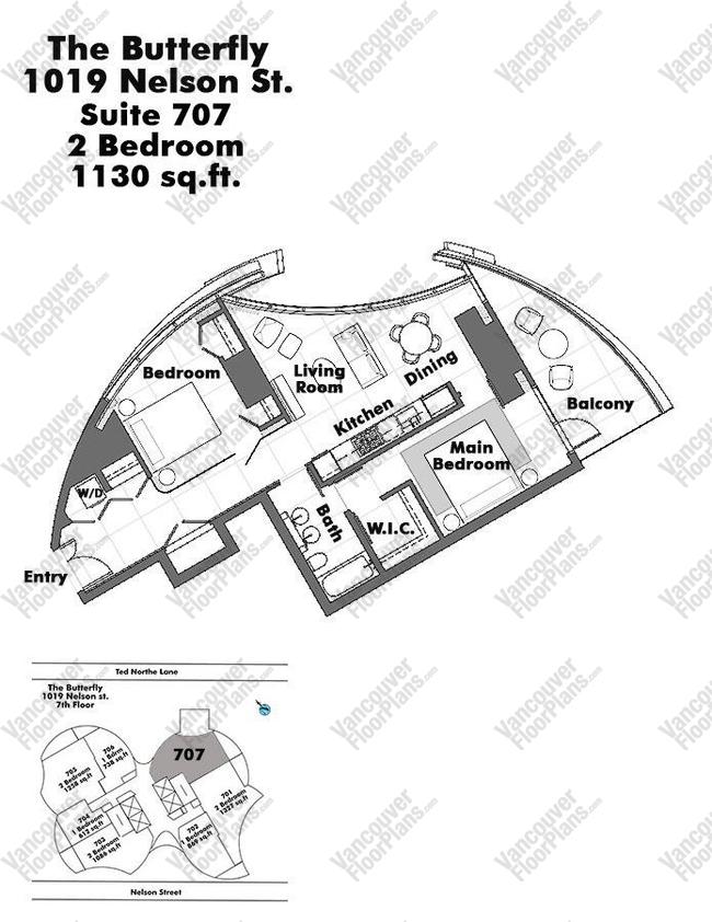 Floor Plan 707 1019 Nelson Street