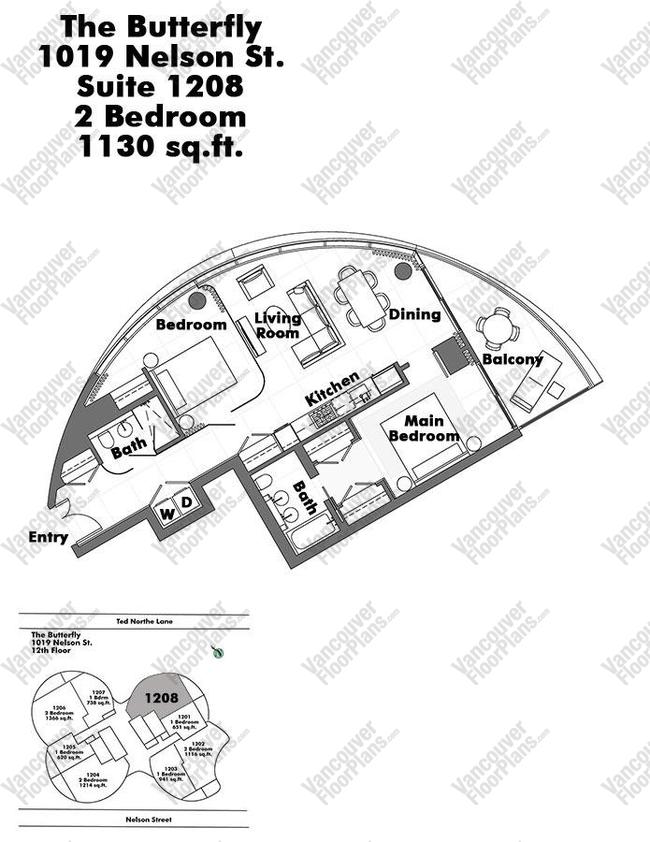 Floor Plan 1208 1019 Nelson Street