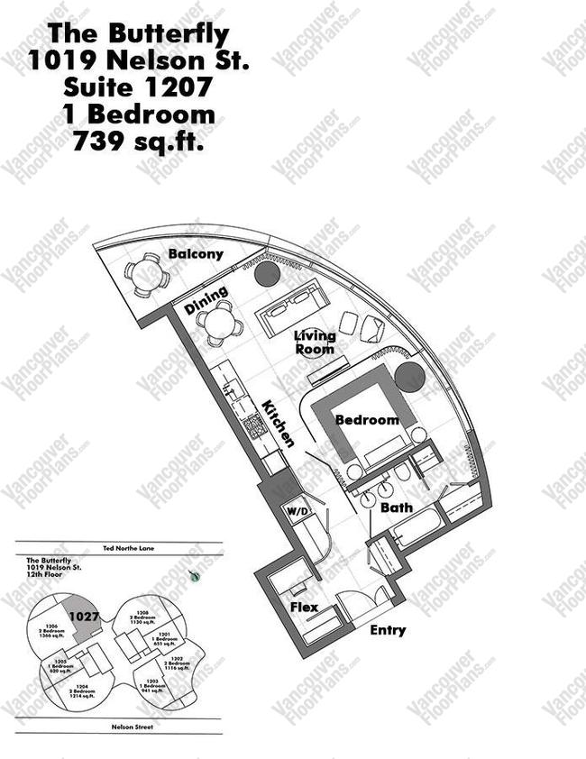 Floor Plan 1207 1019 Nelson Street