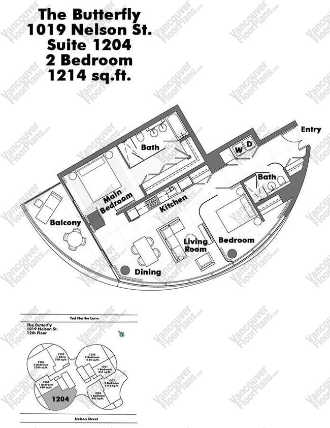 Floor Plan 1204 1019 Nelson Street