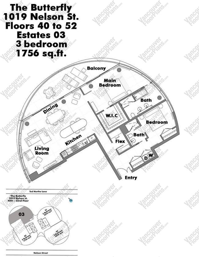 Floor Plan 5203 1019 Nelson Street