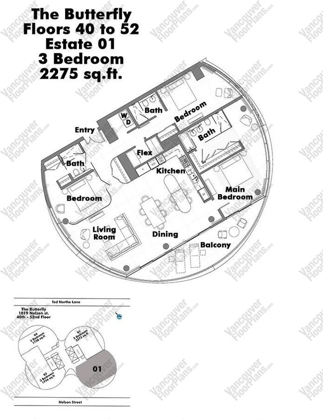 Floor Plan 5201 1019 Nelson Street