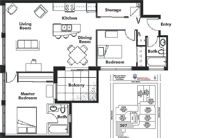 307 919 STATION STREET, Vancouver, BC Floor Plan