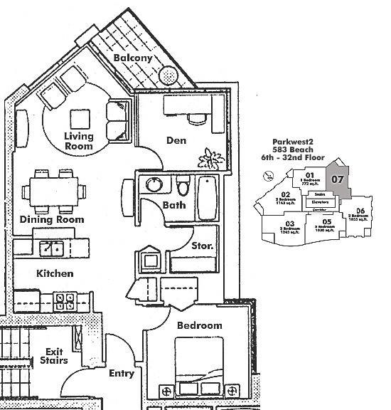 3207 583 BEACH CRESCENT, Vancouver, BC Floor Plan