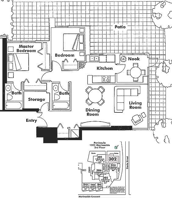 302 1201 MARINASIDE CRESCENT, Vancouver, BC Floor Plan