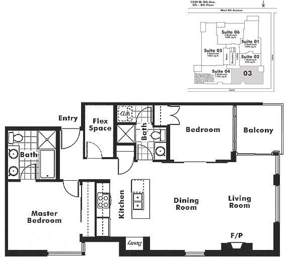 503 1530 W 8TH AVENUE, Vancouver, BC Floor Plan