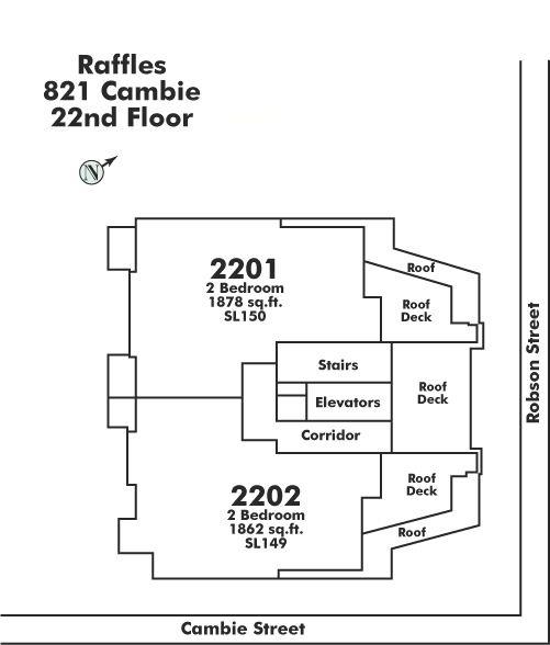 2201 821 CAMBIE STREET, Vancouver, BC Floor Plate