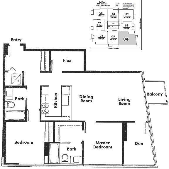 1904 821 CAMBIE STREET, Vancouver, BC Floor Plan