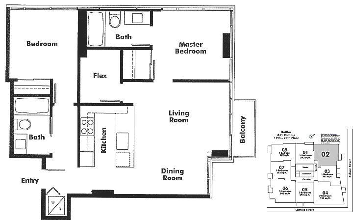 2002 821 Cambie Street, Vancouver, BC Floor Plan