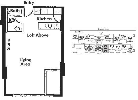 212 1238 Seymour Street, Vancouver, BC Floor Plan