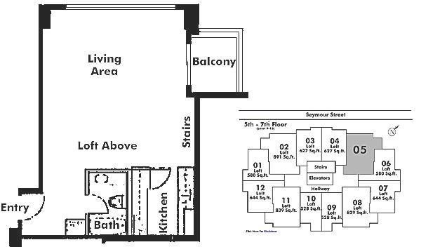 905 1238 Seymour Street, Vancouver, BC Floor Plan