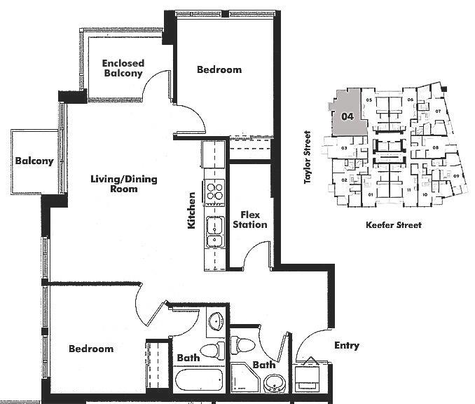 1604 550 TAYLOR STREET, Vancouver, BC Floor Plan