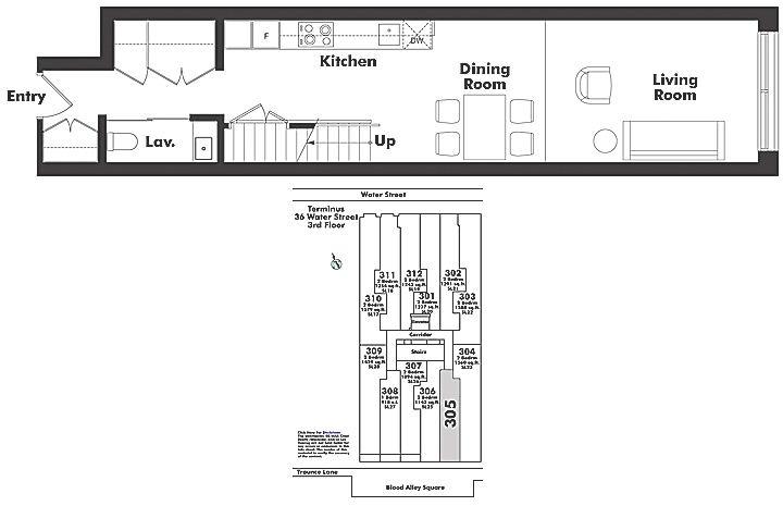 305 36 WATER STREET, Vancouver, BC Floor Plan