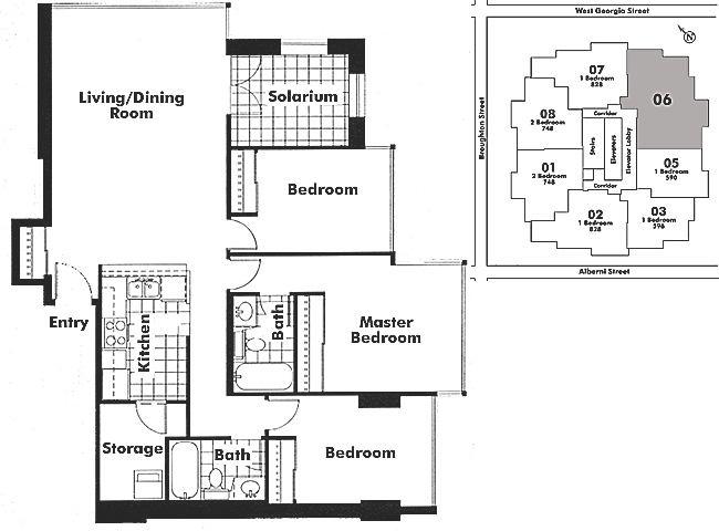 2206 1367 ALBERNI STREET, Vancouver, BC Floor Plan