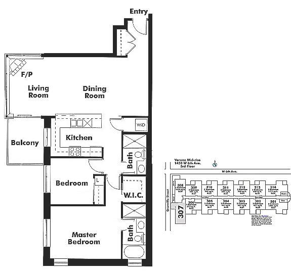 307 1450 W 6TH AVENUE, Vancouver, BC Floor Plan