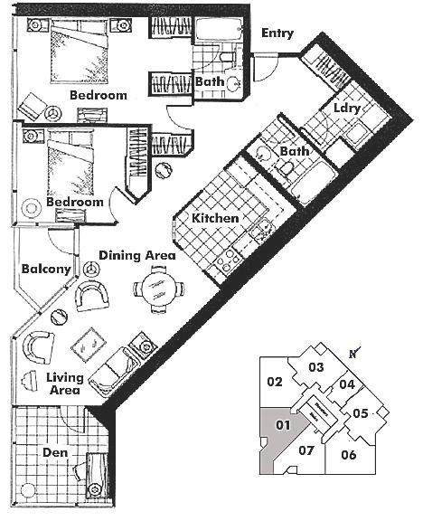 2301 1050 BURRARD STREET, Vancouver, BC Floor Plan