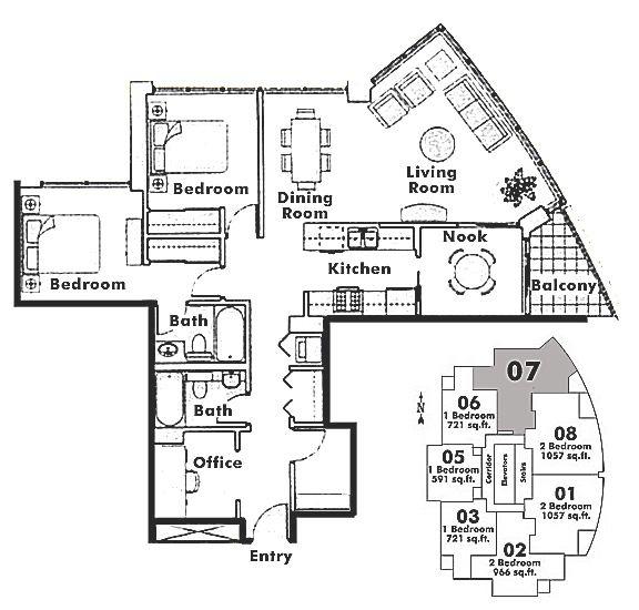 1707 1408 STRATHMORE MEWS, Vancouver, BC Floor Plan