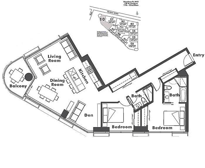 2110 128 W CORDOVA STREET, Vancouver, BC Floor Plan