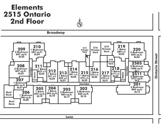 220 2515 ONTARIO STREET, Vancouver, BC Floor Plate