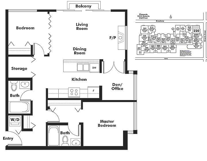 220 2515 ONTARIO STREET, Vancouver, BC Floor Plan