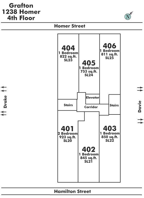 405 1238 Homer Street, Vancouver, BC Floor Plate