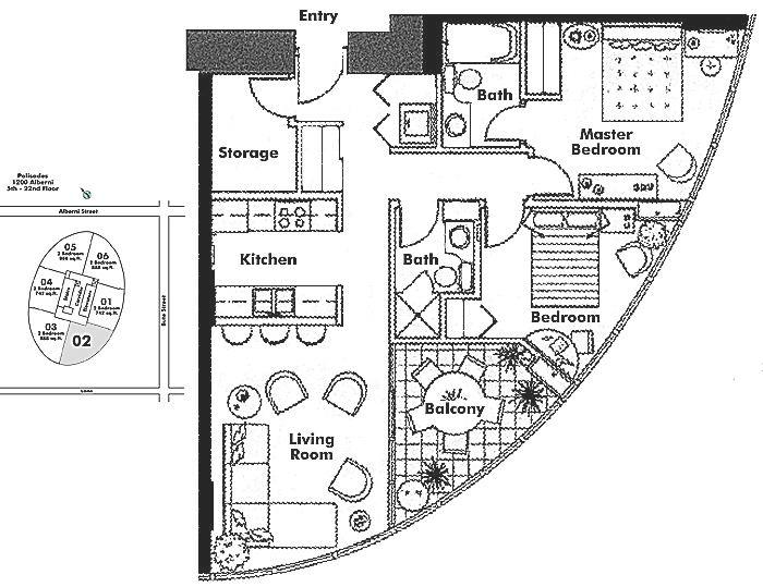 502 1288 ALBERNI STREET, Vancouver, BC Floor Plan