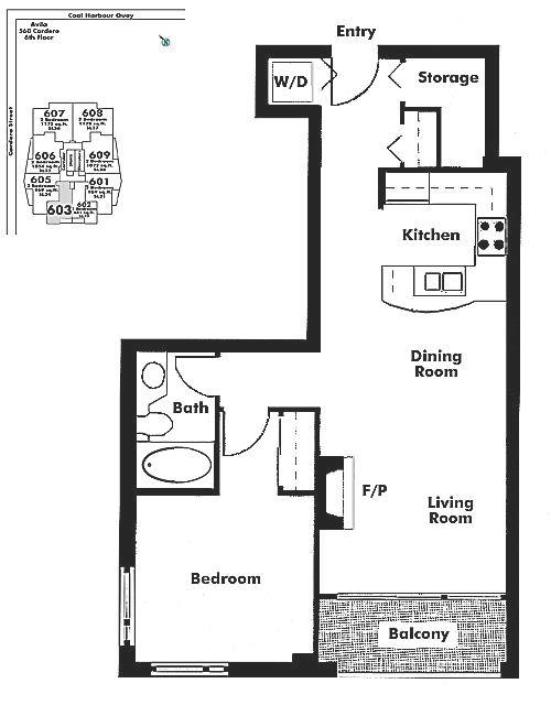 603 560 CARDERO STREET, Vancouver, BC Floor Plan