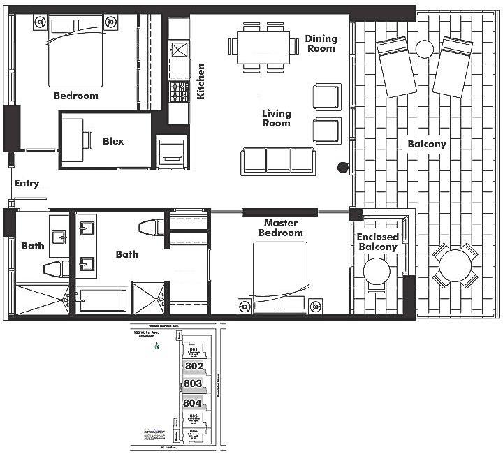 802 123 W 1ST AVENUE, Vancouver, BC Floor Plan