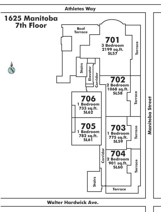 706 1625 MANITOBA STREET, Vancouver, BC Floor Plate