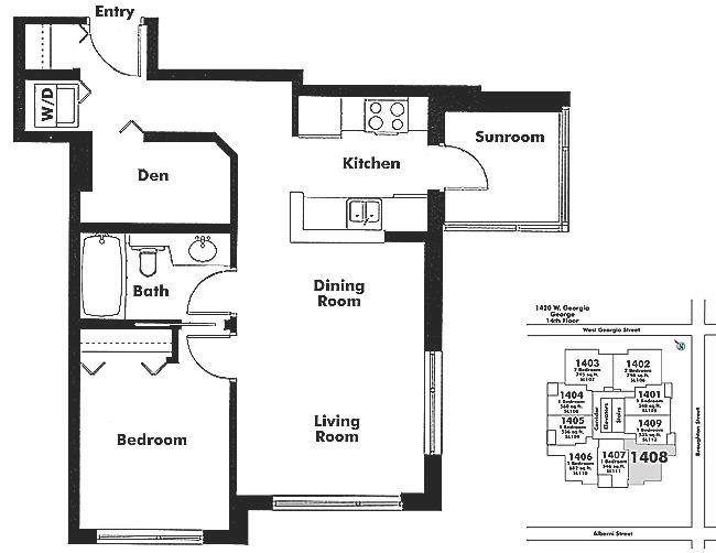 1408 1420 Georgia Street, Vancouver, BC Floor Plan