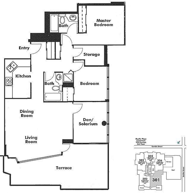 301 930 CAMBIE STREET, Vancouver, BC Floor Plan