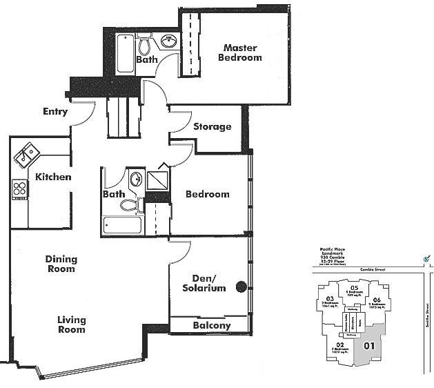 2701 930 CAMBIE STREET, Vancouver, BC Floor Plan