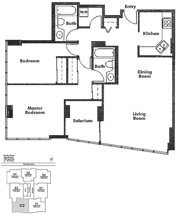 2302 950 Cambie Street, Vancouver, BC Floor Plan