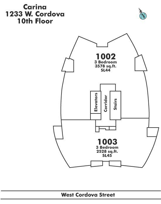 1003 1233 W CORDOVA STREET, Vancouver, BC Floor Plate